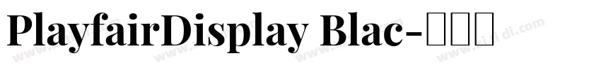 PlayfairDisplay Blac字体转换
